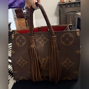 Louis Vuitton On the Go GM revamped by Vintage Boho